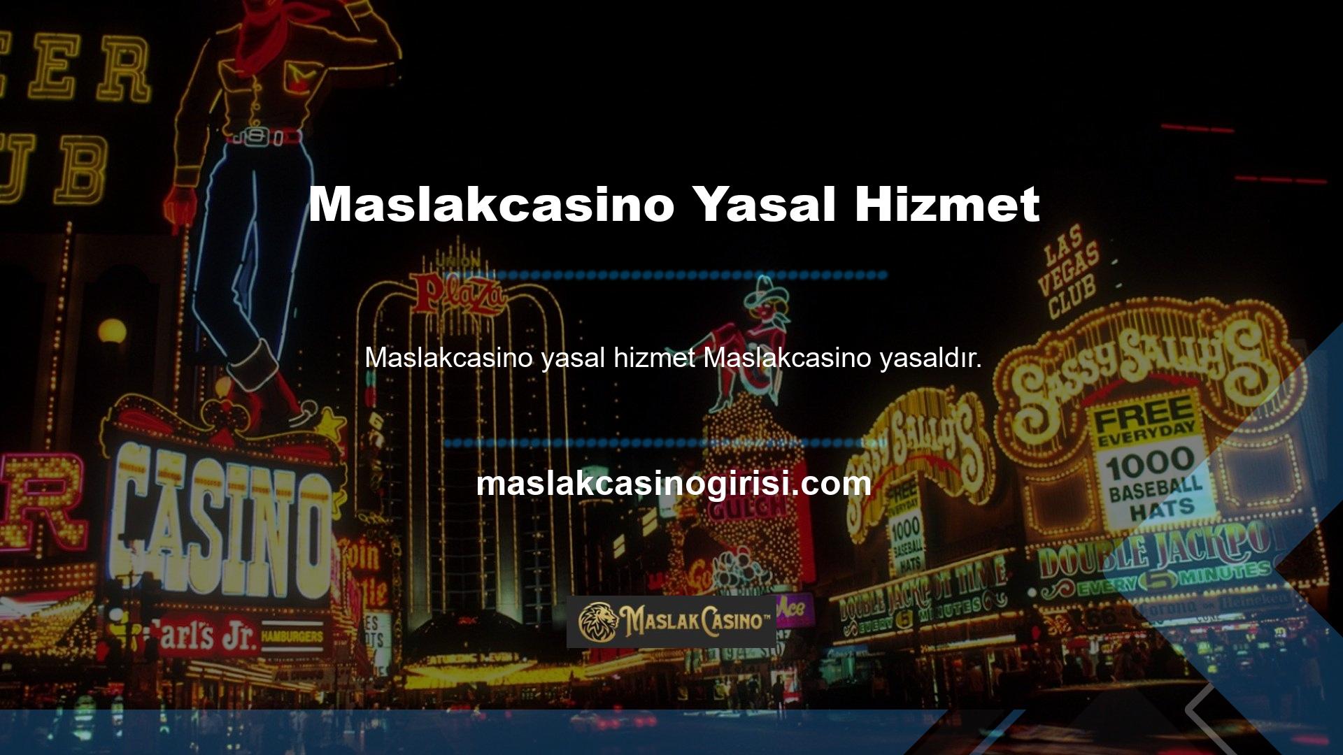 Türkiye'de yasal bir yer olsun Maslakcasino karmaşıktır