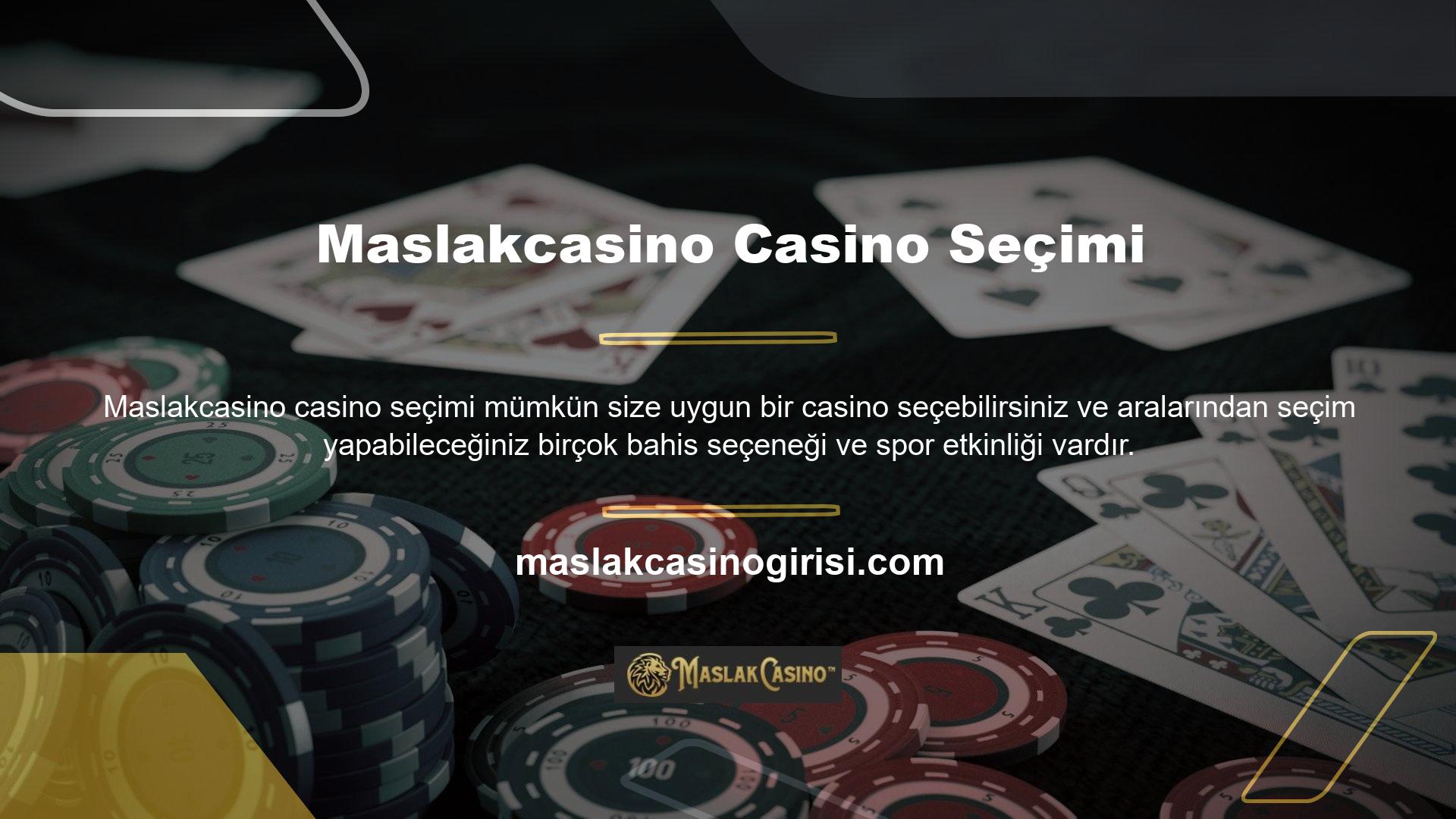 Bu özellikleri kullanarak Maslakcasino ile kazanabilir ve eğlenebilirsiniz